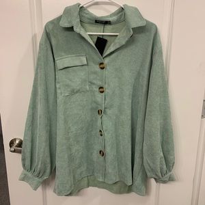 Nasty Gal Oversized corduroy shirt